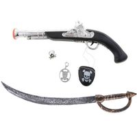Verkleed speelgoed Piraten zwaard en pistool met ooglapje - Verkleedattributen - thumbnail