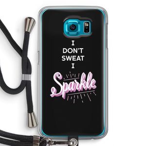 Sparkle quote: Samsung Galaxy S6 Transparant Hoesje met koord