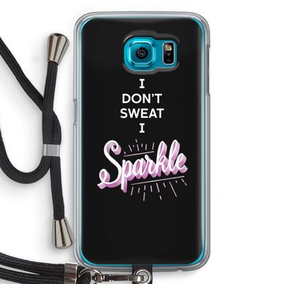Sparkle quote: Samsung Galaxy S6 Transparant Hoesje met koord