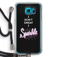 Sparkle quote: Samsung Galaxy S6 Transparant Hoesje met koord