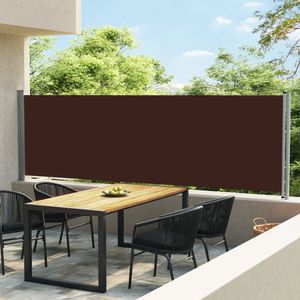 VidaXL Tuinscherm uittrekbaar 140x600 cm bruin