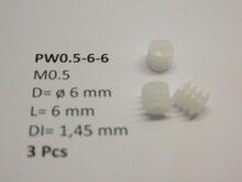micromotor PW0.5-6-6 wormwiel