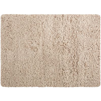 Badkamerkleedje/badmat tapijt - voor op de vloer - beige - 50 x 70 cm - langharig