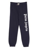 Palm Angels Kids pantalon de jogging en coton à logo imprimé - Bleu