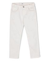 MSGM Kids pantalon droit à coupe cinq poches - Tons neutres