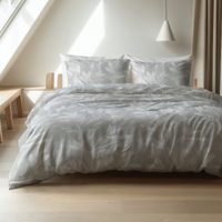 Dekbedovertrek Flanel - Rosa - Lits-Jumeaux (240x220 Cm) - Grijs & Antraciet & Meerkleurig Flanel - Strepen - Sleeptime Elegance - Dekbed-Discounter.nl