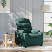 Fauteuil verstelbaar stof donkergroen