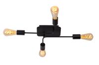 Lucide LESTER - Plafonnière - 4xE27 - Zwart Lucide LESTER - Plafonnière - 4xE27 - Zwart