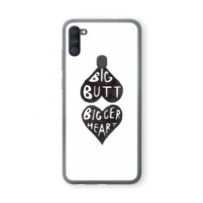Big butt bigger heart: Samsung Galaxy A11 Transparant Hoesje