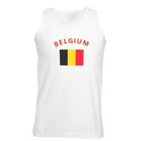 Witte heren tanktop Belgie 2XL  -