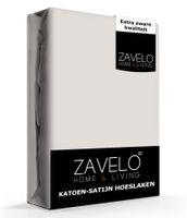 Zavelo Hoeslaken Katoen Satijn Creme-1-persoons (80x200 cm)