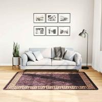 VidaXL Vloerkleed wasbaar anti-slip 120x180 cm zwart en goudkleurig