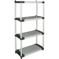 Kunststof plank - TOOD - 4 planken - Belasting 80 kg per plank - 80x40x168 cm - Zwart/grijs