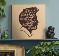 Elvis Presley blue suede shoes canvas