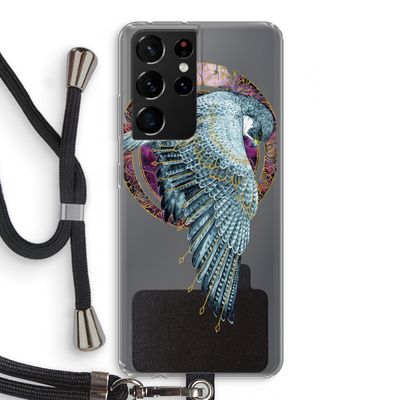 Golden Falcon: Samsung Galaxy S21 Ultra Transparant Hoesje met koord