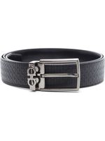 Ferragamo ceinture en cuir à motif Gancini - Noir - thumbnail