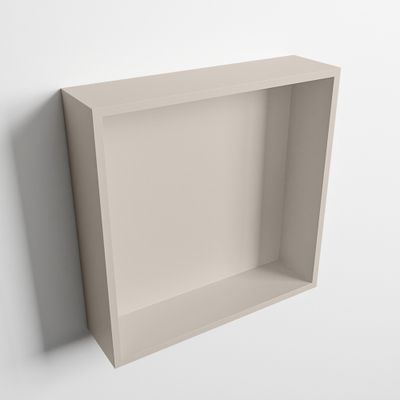 MONDIAZ EASY Nis 29,5x29,5cm in solid surface kleur Linen | Linen. 1 vak geschikt voor in- of opbouw