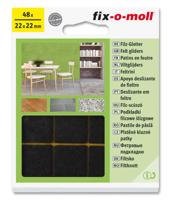 Fix-o-moll viltglijder ø22mm 48st. bruin
