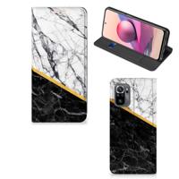 Xiaomi Redmi Note 10 4G | 10S | Poco M5s | Standcase | Marmer Wit Zwart - Origineel Cadeau Man