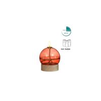 LED olielamp mahonie timer Ø10xH13,5cm
