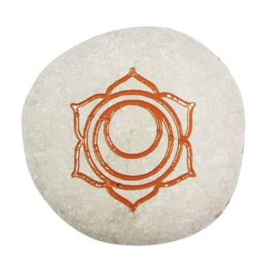 Witte Gelukssteen Sacraal Chakra