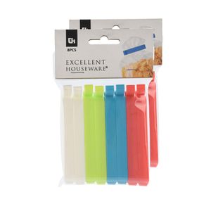 Gekleurde keuken afsluitclips/vershoudclips - 16x stuks - 10 cm