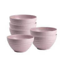 Plasticforte Soepkommen - 6x - D15 x H8 cm - oud roze - kunststof - onbreekbaar - servies