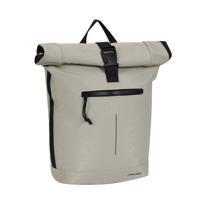 New Rebels Droplets New York Rolltop Rugzak 21L Beige Waterafstotend Laptop 15.6"