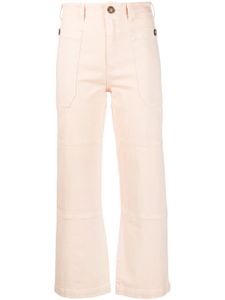 FRAME pantalon droit à poches multiples - Rose