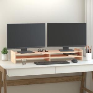 VidaXL Monitorstandaard 100x27x15 cm massief grenenhout