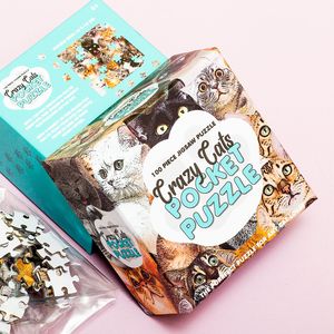 Pocket puzzel (100 stukjes) - Crazy Cats