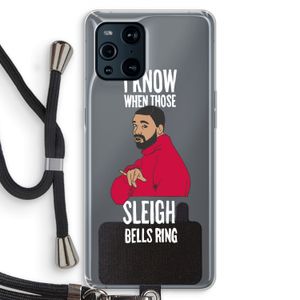 Sleigh Bells Ring: Oppo Find X3 Transparant Hoesje met koord