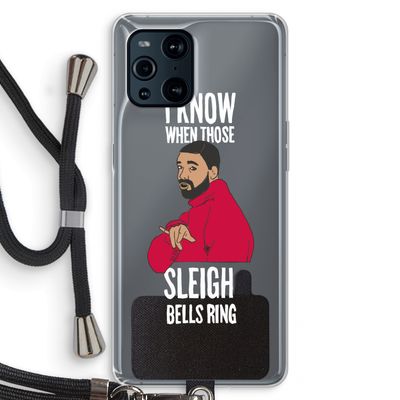 Sleigh Bells Ring: Oppo Find X3 Transparant Hoesje met koord