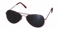 HIP Classic pilotenbril half rood roze/zwart Standaard - thumbnail