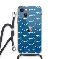 Wimpers: iPhone 13 mini Transparant Hoesje met koord