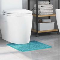 VidaXL Antislip badmat met toilet cut turquoise 50 x 50 cm pp