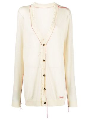 Maison Margiela cardigan à logo brodé - Tons neutres