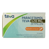 Teva Paracetamol 120 mg 10 Zetpillen