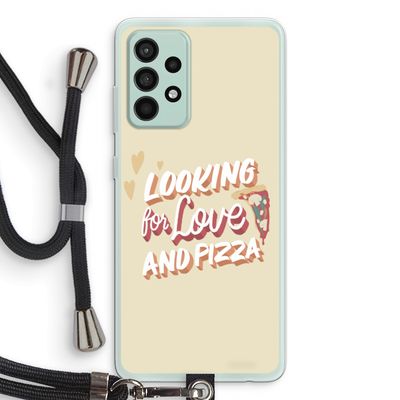 Pizza is the answer: Samsung Galaxy A52s 5G Transparant Hoesje met koord