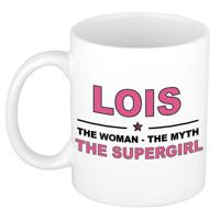 Lois cadeau mok - Woman Myth Supergirl - naam koffiemok - 300 ml - collega - moederdag