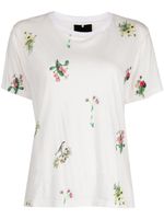 Cynthia Rowley t-shirt en coton à fleurs - Blanc - thumbnail