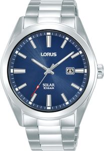 Lorus RX329AX9 Horloge Solar staal zilverkleurig-blauw 42 mm