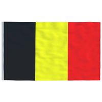 The Living Store Belgische Vlag - Polyester - 90 x 150 cm - Meerkleurig
