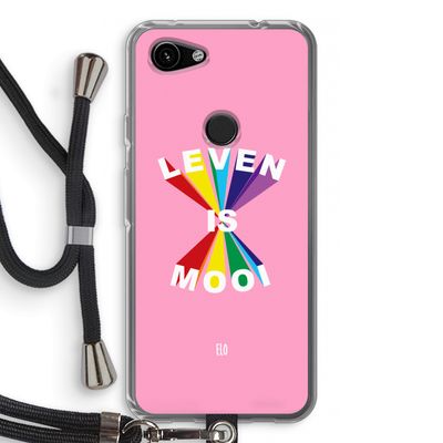 Het Leven Is Mooi: Pixel 3a Transparant Hoesje met koord