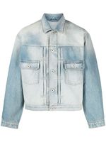 Kenzo veste en jean à effet délavé - Bleu