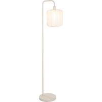 Leen Bakker - Vloerlamp Fenne - Metaal/stof - E27 - 160x37x25 Cm - Polyester/Metaal - Beige