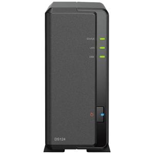 Synology DiskStation DS124 NAS-serverbehuizing 0 GB 1 Bay 2x USB 3.2 Gen 1 hub (USB 3.0), Aan/uit-schakelaar DS124