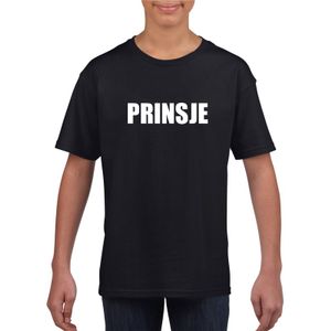 Prinsje tekst t-shirt zwart jongens L (146-152)  -