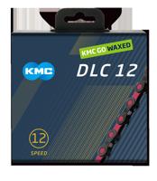 KMC ketting dlc12 black/pink 126s waxed