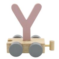 JeP kids houten treinletter Y-roze